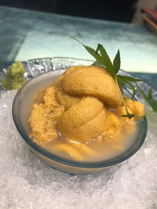 原作者在圓山旬另一席本人實吃時拍攝的泊村海膽料理