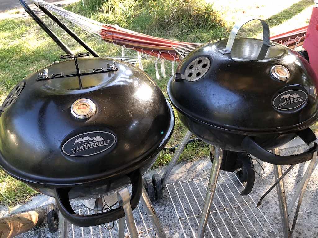 BBQ grills photographed during the author's 2019 Feriendorf stay